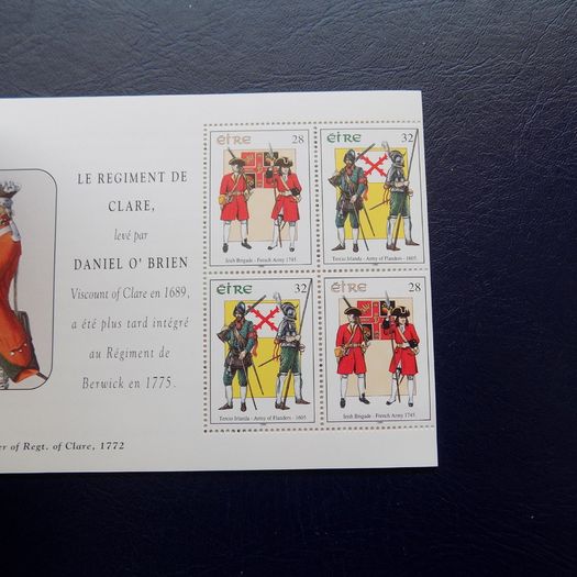 Ireland 1995.Wild Geese.Military Uniforms.Complete Four pane Booklet.MNH.