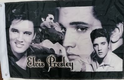Elvis Presley flag (Black and white).