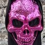 FrightZone - Metallic Pink Hooded Skull Mask All in One Image 8