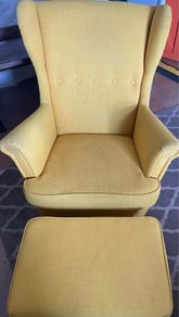 Ikea Strandmon Armchair and footstool