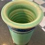 Louis Mulcahy teal green Vase / Wine Holder Image 2
