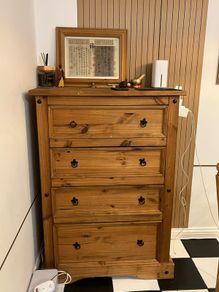 Large solid wood chest of drawers