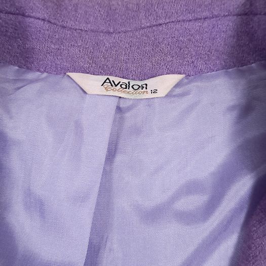 Avalon Lilac Purple Boucle Wool Jacket Blazer 12UK/40EU