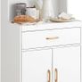 Kitchen Cabinet portable trolley white on wheels  Kitchen Storage Cabinet, Image 2