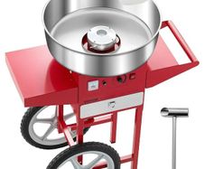 Electric Cotton Candy Machine with Cart Stainless Steel Bowl