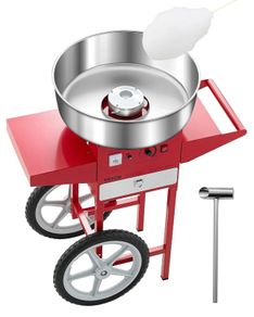 Electric Cotton Candy Machine with Cart Stainless Steel Bowl