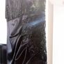 Corset Mermaid Satin Prom Dress with Slit, black, size 6 Image 2