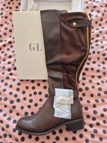 Glossy Brand Brand New Brown Knee Boots
