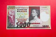 Madagascar. 5000  Francs. 1974  Scarce  Pick 66a