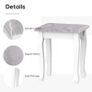 Dressing Table Vanity Set Vintage Desk Stool Mirror Makeup Furniture Shabby Chic Style Jewelry Cosmetic Storage 5 Drawers - White Image 5