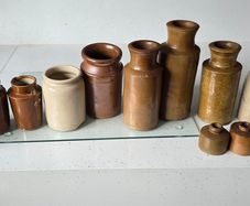 Antique bottles and ink wells