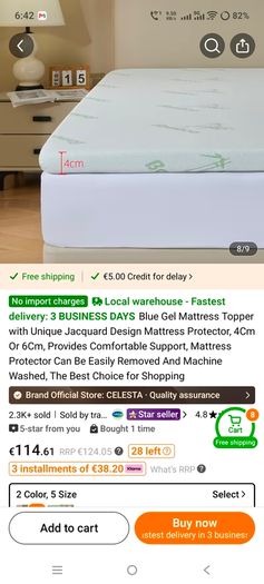 Thick mattress topper