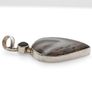 Vintage 925 Sterling Silver Dendritic Agate & Smoky Quartz Pendant Image 6