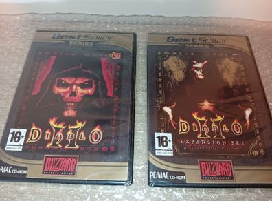 Rare Diablo II  + Lords Of Destruction Exp Pack Pc/mac Cd Rom Sealed Collectors Condition 2007