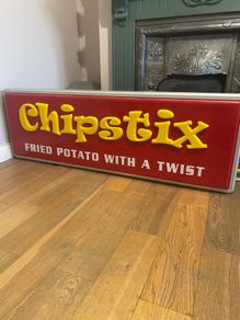 Vintage antique Chip Stick sign
