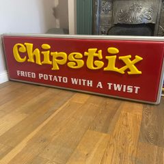 Vintage antique Chip Stick sign