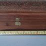 hand carved vintage wooden jewellery box/storage box Image 3
