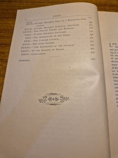 Antique 1891 Life of Father Hecker. Religious.