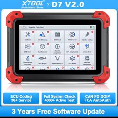 XTOOL D7 Automotive Scanner ECU Coding Bidirectional All System Car Diagnostic Tools Key Programmer DOIP CAN FD FCA 36+ Services