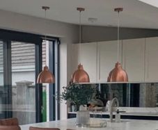 3 x Copper Pendant lights