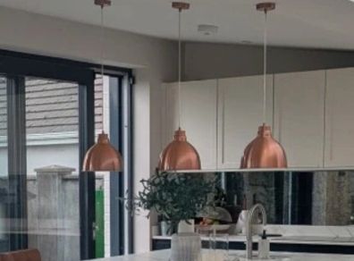 3 x Copper Pendant lights