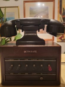Antique Dictograph Telephone Intercom Substation Wood