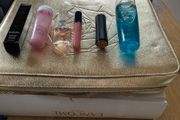 Lancome 6 Piece ( 4 Full Size Items )Gift Set &amp; Large Gold Vanity Case