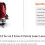 5 Line 6 Points Red Laser Level Self-leveling Higher Visibility Precise Horizontal&Vertical Adjustment Image 4
