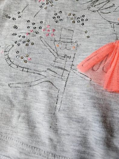 NEXT Girls Long-sleeved T-shirt in Grey 3-4 Years