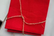 Linen sewing fabric   red