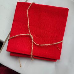 Linen sewing fabric   red