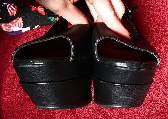 Marni black sandals platforms wedges 38