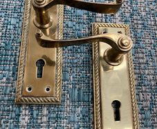 Brass door handle pairs
