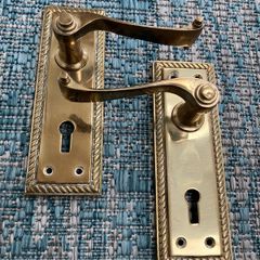 Brass door handle pairs