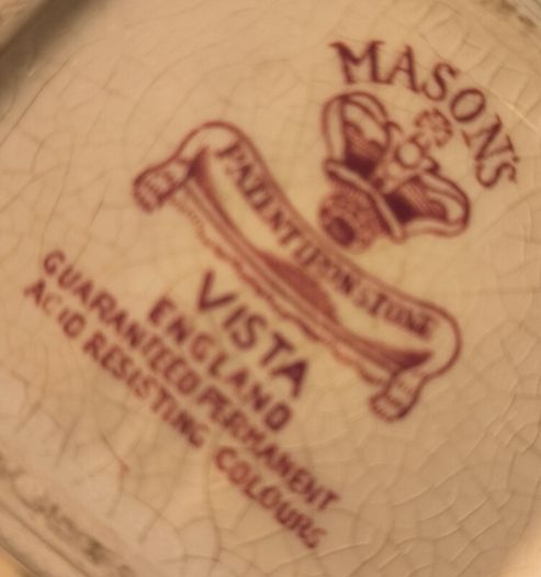 Vintage Masons Vista Pink Coffee Pot