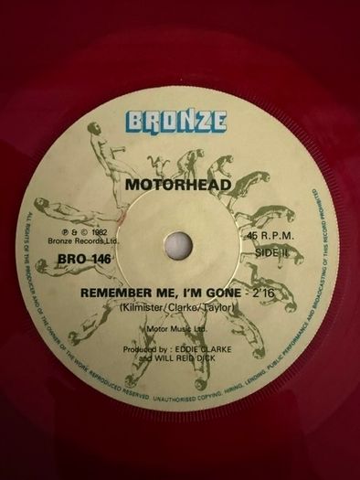 Iron Fist - Motorhead [Vinyl 7", Red Pressing]