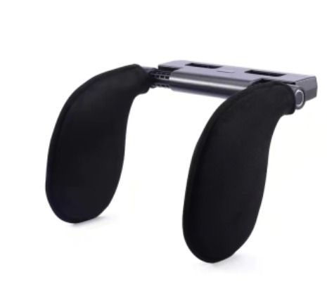 Car Headrest Pillow support(Cloth Black)