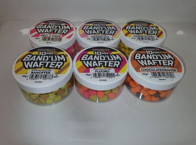 NEW - Sonubaits 6 boxes x 10mm Band'um Wafters - Fluoro, Washed Out, Krill & Squid, Power Scopex, Chocolate-Orange, Banofee -  Carp, Tench, Bream, Roach, Feeder, Method