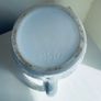 Vintage White Relief Floral Ceramic Jug Vase 19cm Image 6