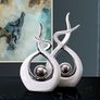 Home Decor Modern Abstract Art Ceramic Statue, Room Decor, Table Decorations for Living Room Dining Room Office Centerpiece, 27 cm High Image 5