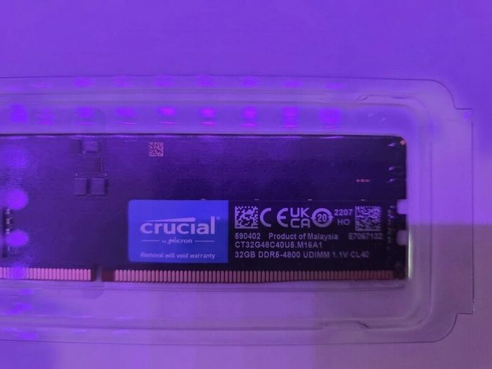 Crucial 64gb (32gb X2) Ddr5 - 4800 Cl40 Dimm 1.1v