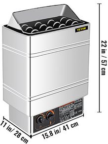 9 KW Electric Sauna Heater Stove Internal Controller Overheating Protection Spa Sauna Room Steam Generator