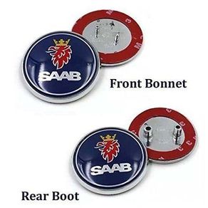 Saab Front Grill & Boot Trunk Badge 68mm Fits Saab 93 9-3 2003-2010 Emblem