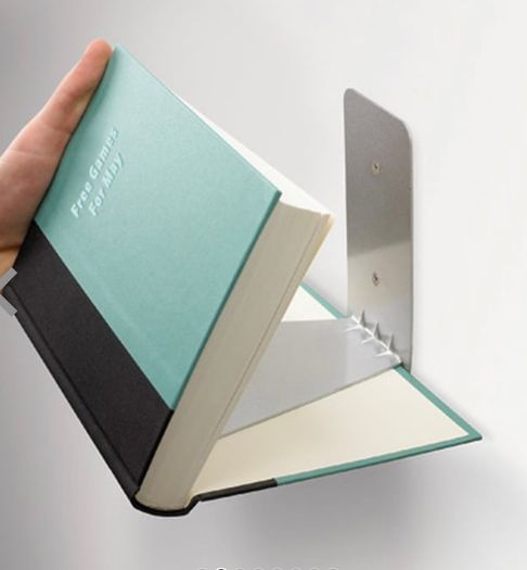Invisible floating book shelf