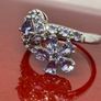 Silver ring with Tanzanites Image 2