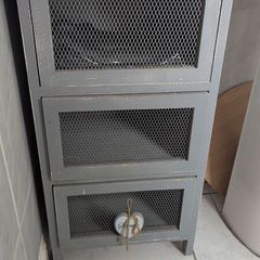 Rustic Storage Cabinet with 3 Drawers