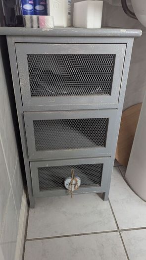 Rustic Storage Cabinet with 3 Drawers