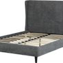 Amelia 4'6" Bed in Dark Grey Fabric Image 2