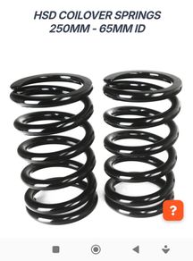 Hsd Coil Over Springs 250mm- 65mm Id