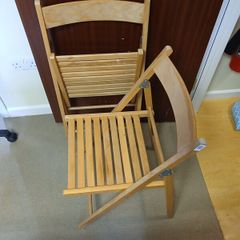 Wooden fold away two designer chairs